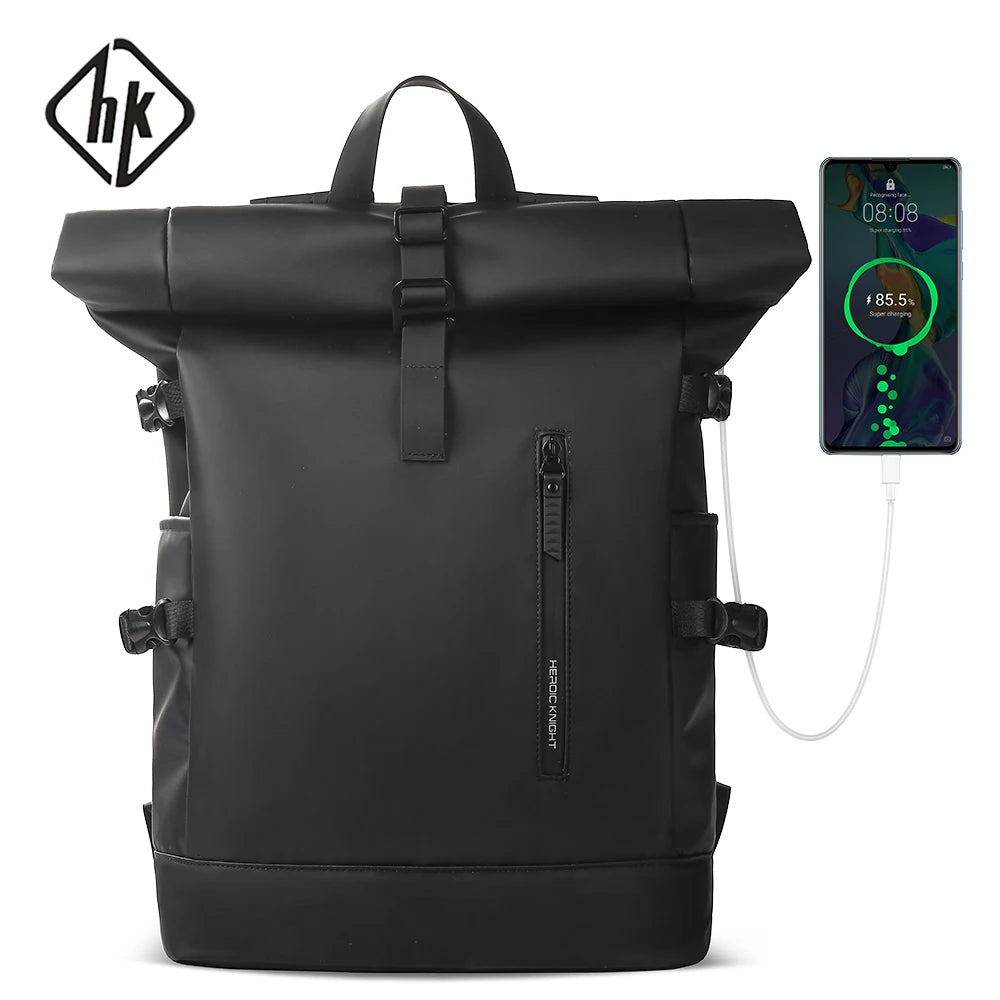 Expandable Travel Backpack - Large Capacity Waterproof 15.6” Laptop Bag - Hiking Rucksack Cycling Daypack Bag with USB Port
