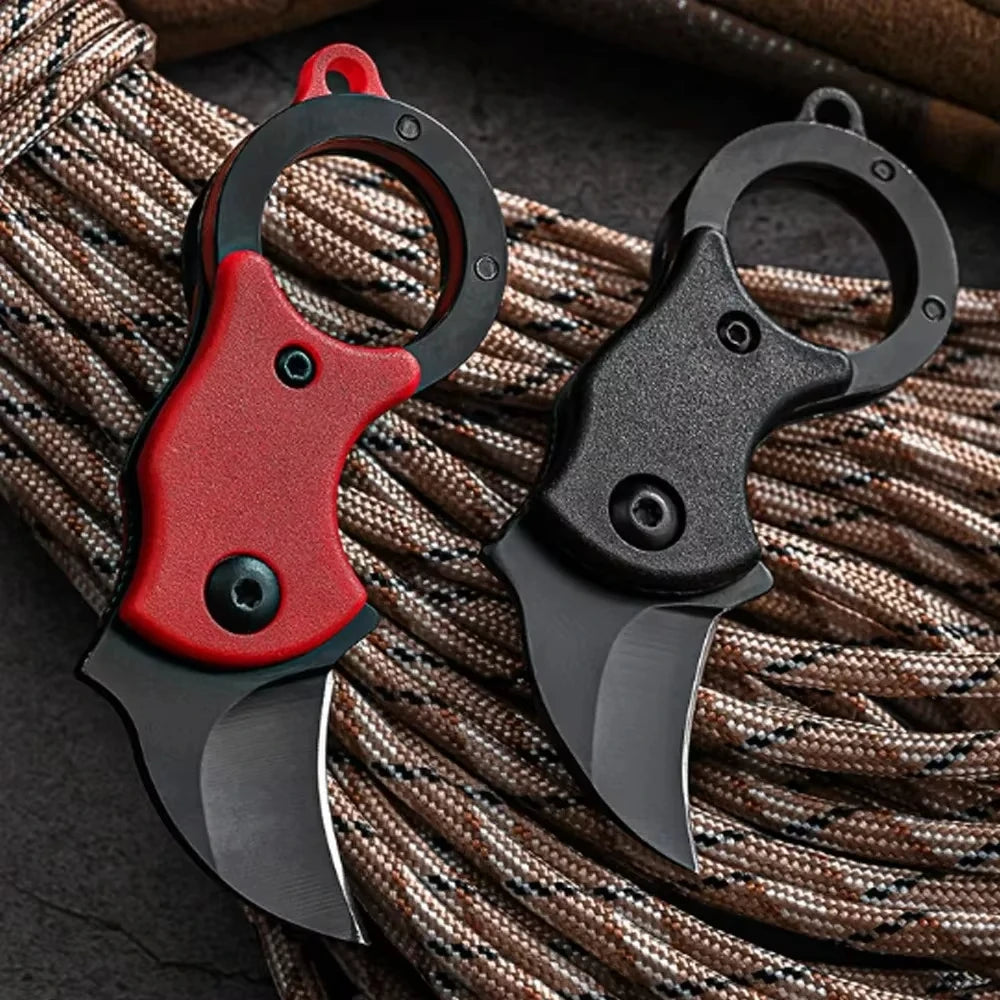 1pcs NEW Mini Keychain Pocket Knife Stainless Steel Camping Small Mini Portable Knife Peeler Fixed Blade Multi EDC Tool with Cha