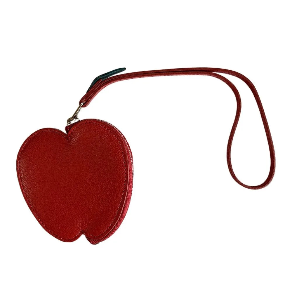 Fruit Shape Coin Purse - Cherry, Strawberry, Cute PU Leather Pendant Bags - Korean Style Keychain - Earphone Bag - Mini Storage Bag