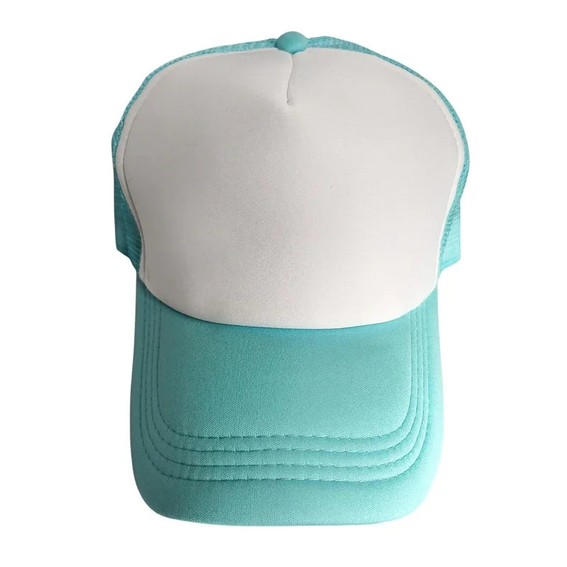 Customize Trucker Cap Unisex - Heat Transfer Logo - Mesh Caps - Summer Adjustable Foam Trucker Hat