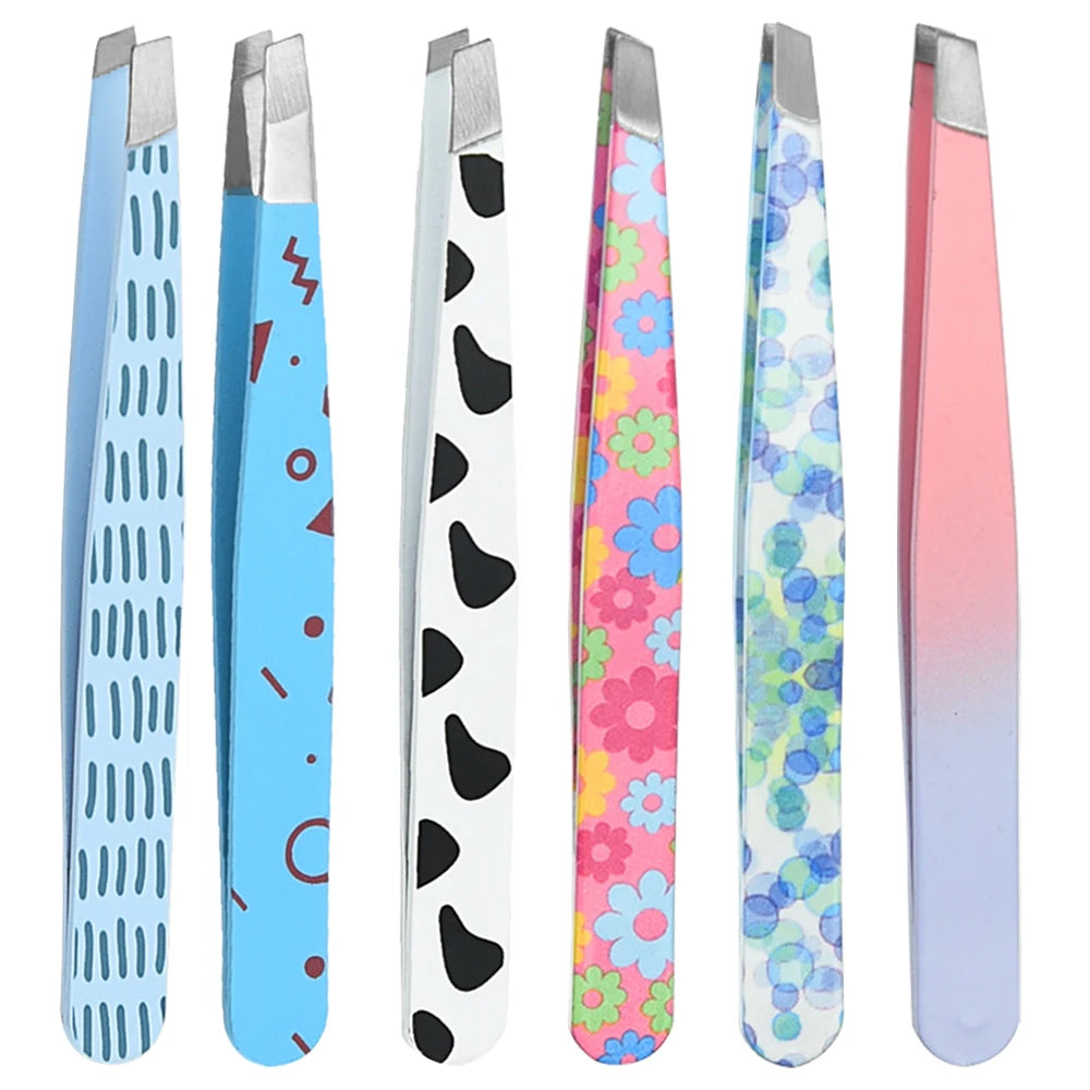 Colorful Eyebrow Tweezers - Professional Stainless Steel Tweezers For Men and Women - Beauty Clips - Facial Hair Removal - Makeup Tools
