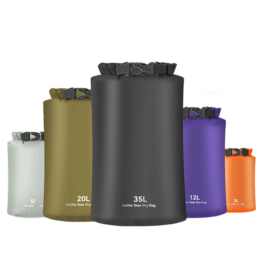 Ultralight Dry Sack - Waterproof Dry Bag - Outdoors Stuff Sacks for Camping, Hiking, Kayaking - 3L - 5L - 12L - 20L - 35L
