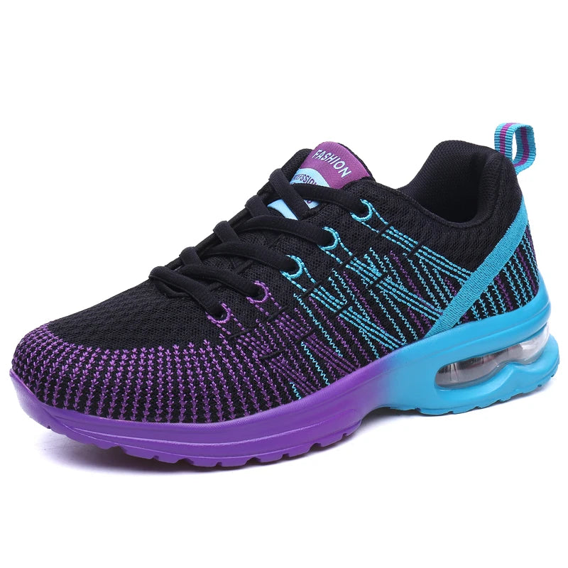 Women's Lightweight Air Cushion Sneakers - Air Running Shoes - Breathable Outdoor Sneakers - Comfortable Sports Training Shoes