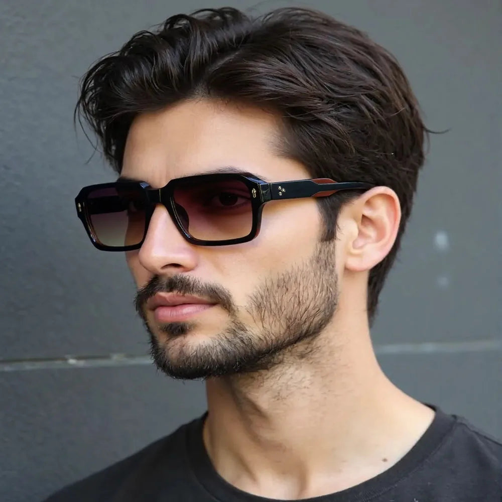 Vintage Square Sunglasses - Square Fashion Glasses - Lunette Soleil Femme - Gafas De Sol