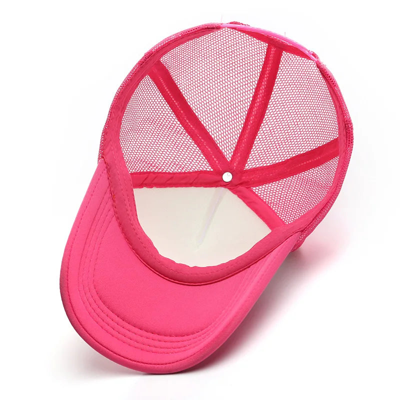 Customize Trucker Cap Unisex - Heat Transfer Logo - Mesh Caps - Summer Adjustable Foam Trucker Hat