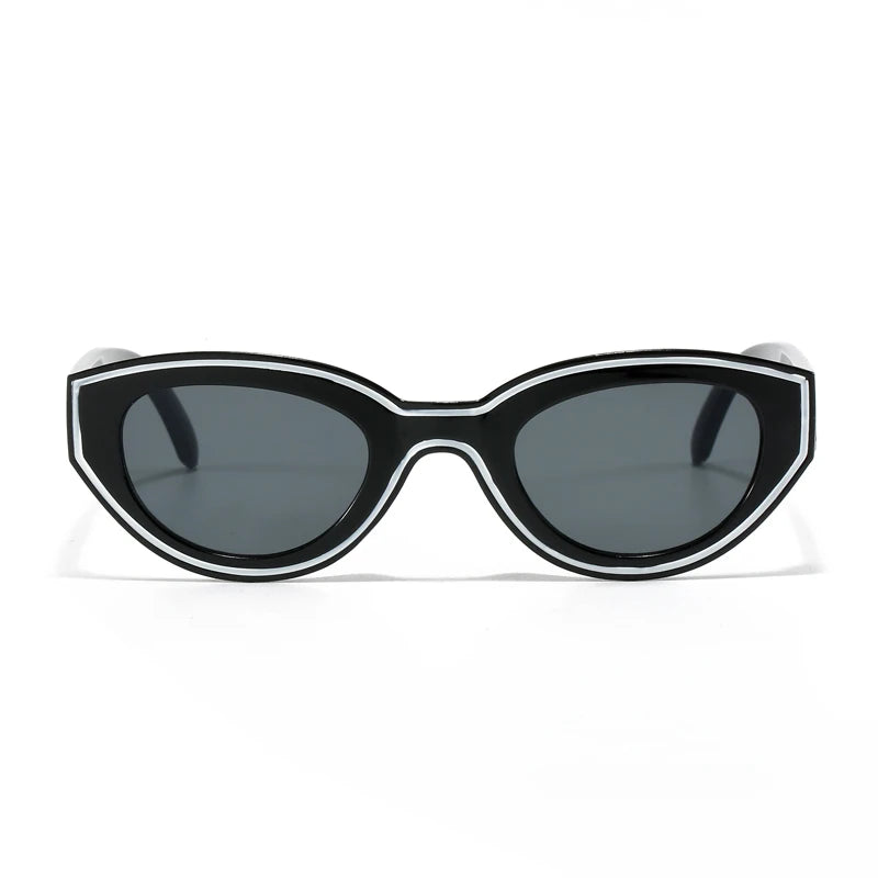 New Trendy Polygon Women Sunglasses Vintage Gradient Candy Color Shades Cat Eye Brand Designer Travelling Eyewear UV400