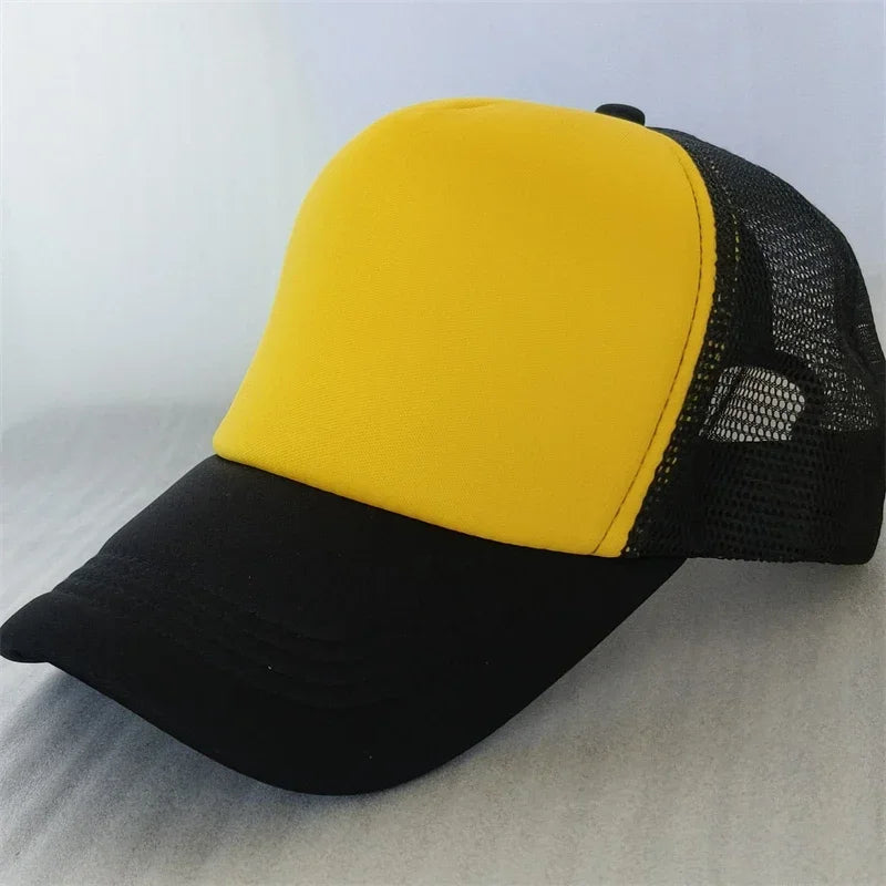 Customize Trucker Cap Unisex - Heat Transfer Logo - Mesh Caps - Summer Adjustable Foam Trucker Hat
