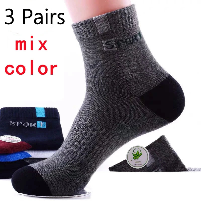 30 - 10 - 6 - 5 - 4 - 3 pairs - Men's Cotton Breathable Comfortable Ankle Socks