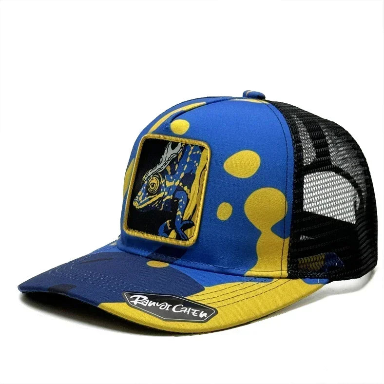 Fashion Trucker Caps - Colourful Zoon Patch - Four Seasons Snapback - Baseball Cap for Women and Men - Adjustable Visor Hat