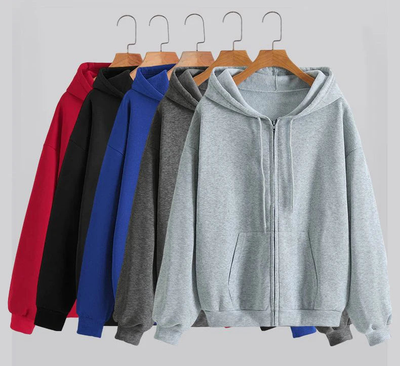Women's Fleece Zip Up Hoodies - Running, Sports, Classic, Casual Zipper Jacket Sweatshirts