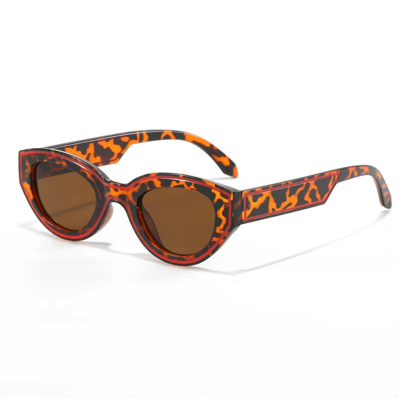 New Trendy Polygon Women Sunglasses Vintage Gradient Candy Color Shades Cat Eye Brand Designer Travelling Eyewear UV400