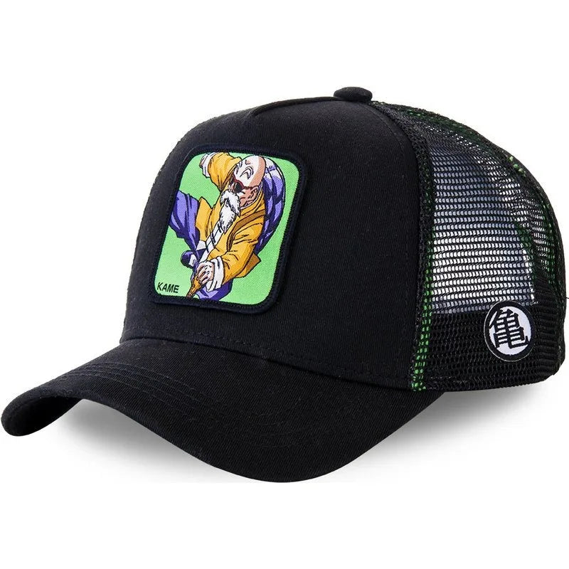 Dragon Ball Buu Goku Cap - Travel - Peaked Cap - Embroidery - Hip-Hop Cap Style - Sun Visor Adjustable - Trucker Mesh Cap