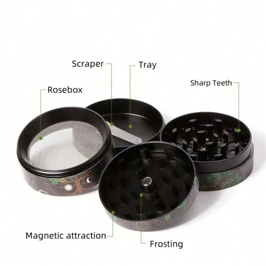 2/2.5 inch Wave Metal 4-Layer Herb Grinder