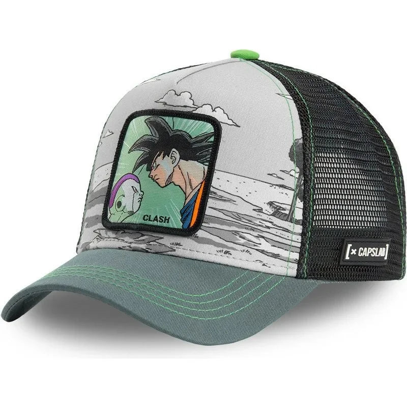 Dragon Ball Buu Goku Cap - Travel - Peaked Cap - Embroidery - Hip-Hop Cap Style - Sun Visor Adjustable - Trucker Mesh Cap