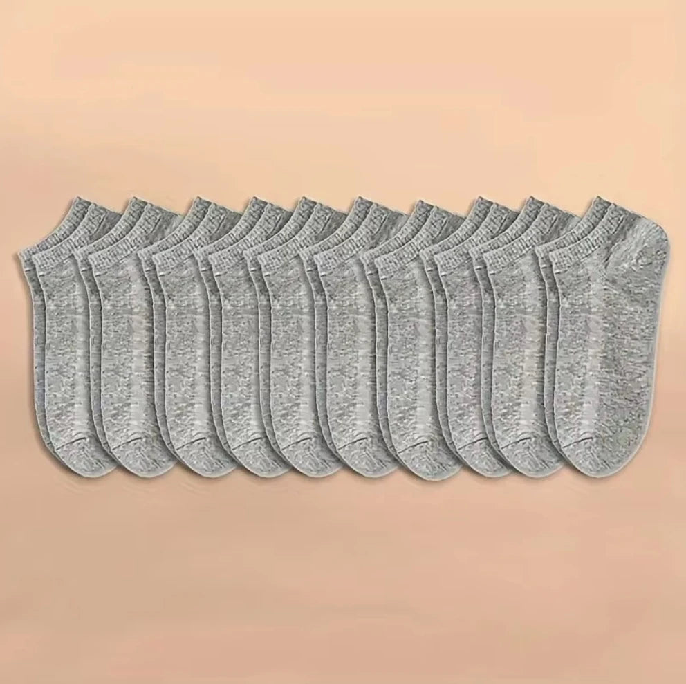 14 - 10 - 5 - 4 - 3 pairs - Men's Crew, Quarter Crew, and Ankle Socks Cotton Socks for All Seasons - Solid Color and Versatile