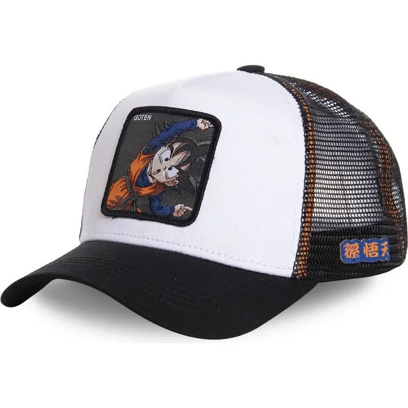 Dragon Ball Buu Goku Cap - Travel - Peaked Cap - Embroidery - Hip-Hop Cap Style - Sun Visor Adjustable - Trucker Mesh Cap