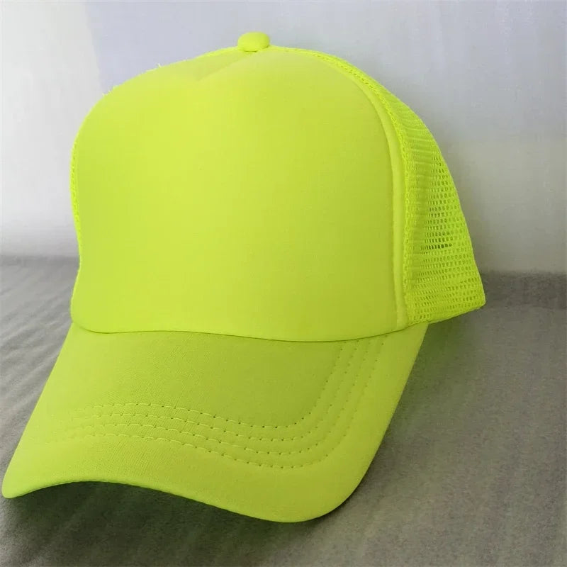 Customize Trucker Cap Unisex - Heat Transfer Logo - Mesh Caps - Summer Adjustable Foam Trucker Hat