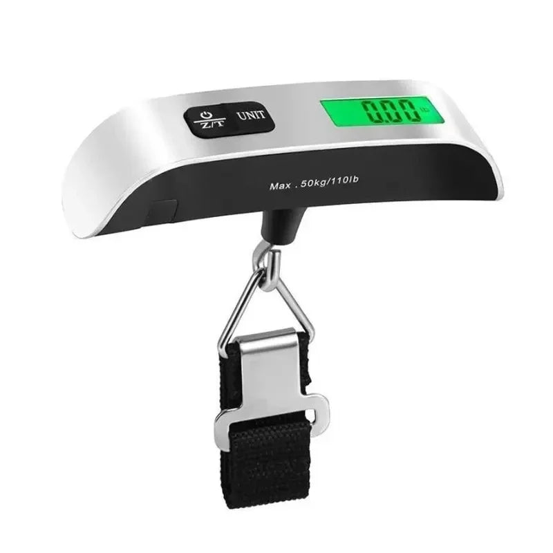 110Lb/50Kg Hanging Baggage Scale - Digital Luggage Scale - LCD Display Portable Suitcase Weighing Scale - Travel Luggage Weight Scale