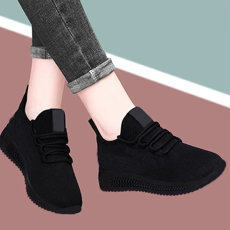 Women's Breathable Non-slip Platform Casual Shoes - Korean Running Shoes