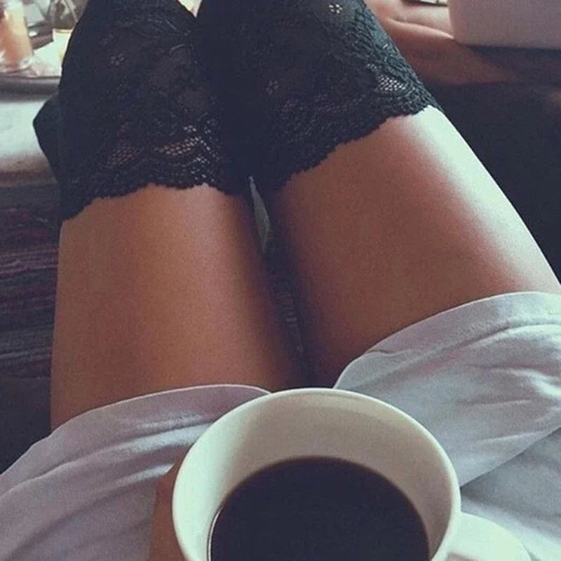 Women's Stockings - Warm Thigh - High Over The Knee Socks - Long Cotton Lace Up Stockings - Medias Winter Sexy Stockings
