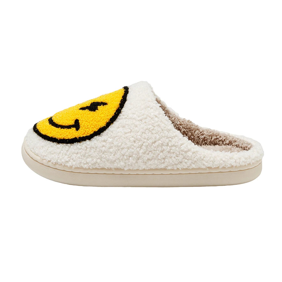 Women's Cute Lightning Smiley Face House Slippers