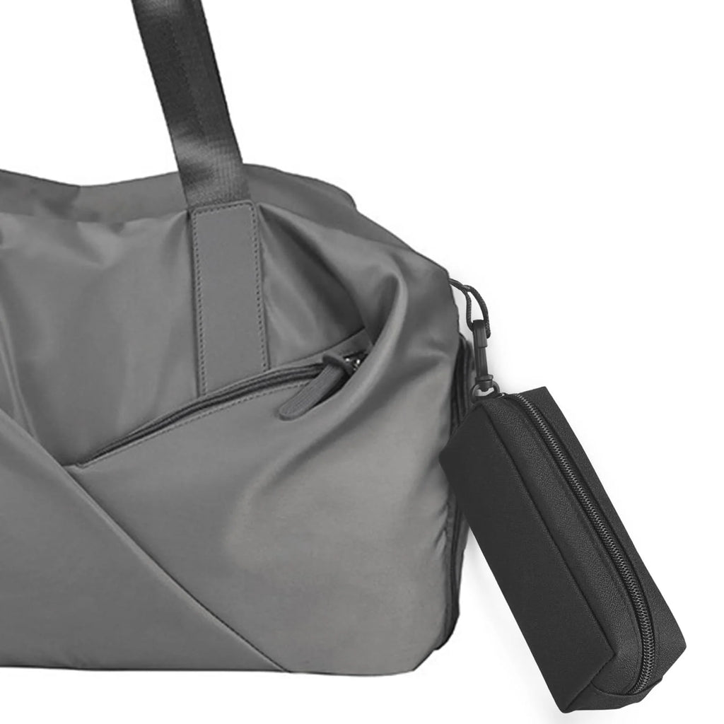 Double Glasses Case - Soft Eyeglass Case - Sunglasses Travel Case Organizer - Portable Reading Glass Pouch Bag with Clip Zipper