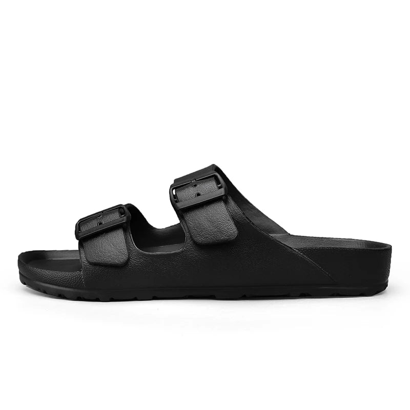 Men's Adjustable Soft Slides Slippers Flat EVA