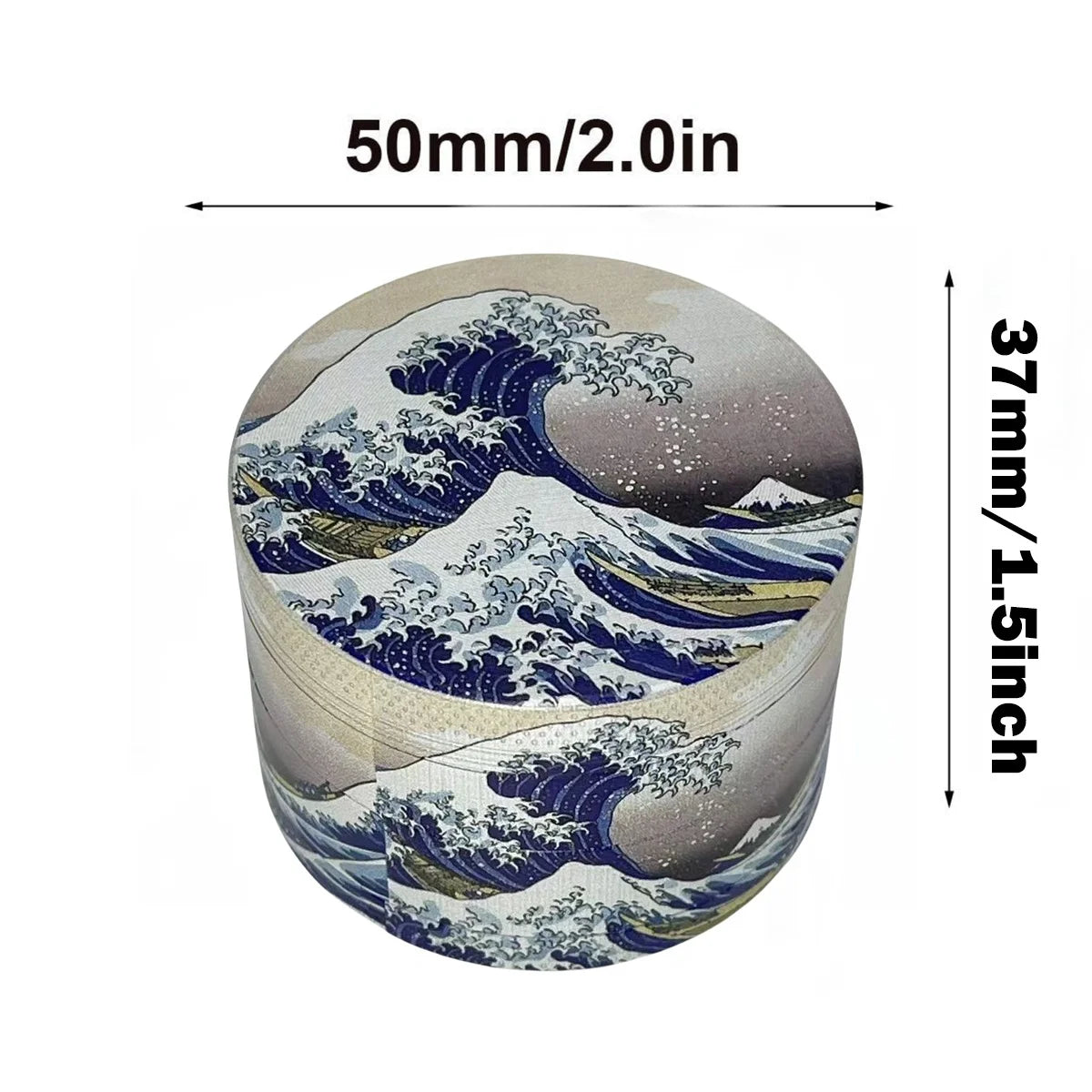 2/2.5 inch Wave Metal 4-Layer Herb Grinder