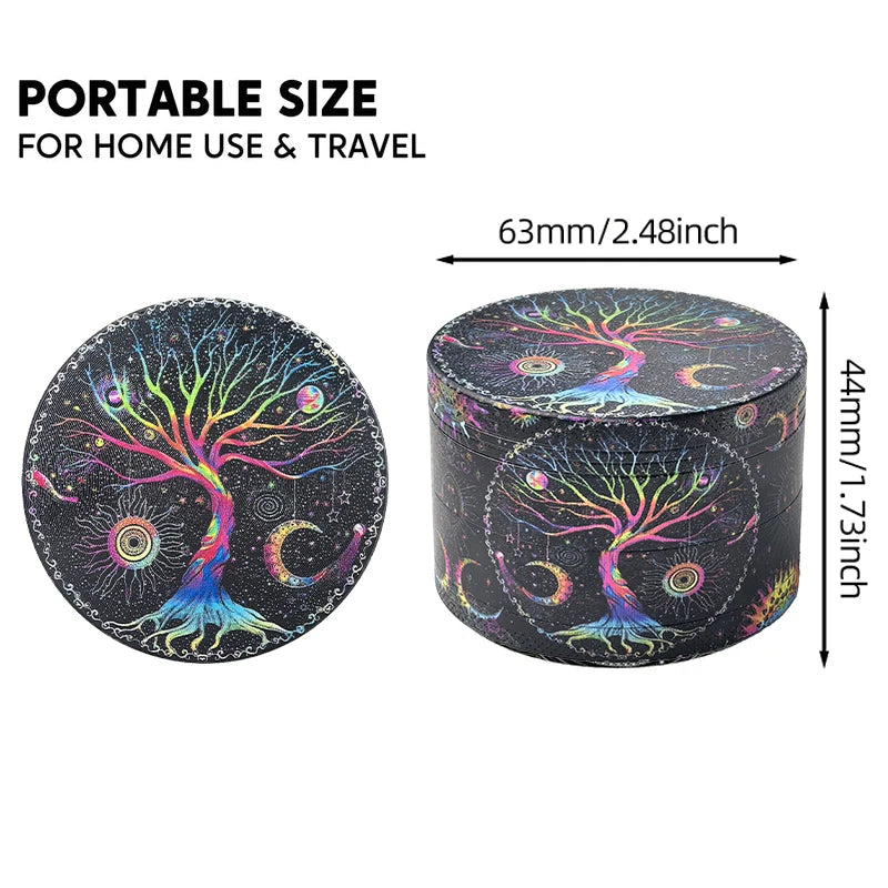 Mini Metal Herb Grinders - 4 Layers 63 mm - Zinc Alloy Tobacco Dry Herbal Grass Grinder