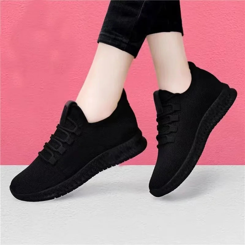 Women's Breathable Non-slip Platform Casual Shoes - Korean Running Shoes