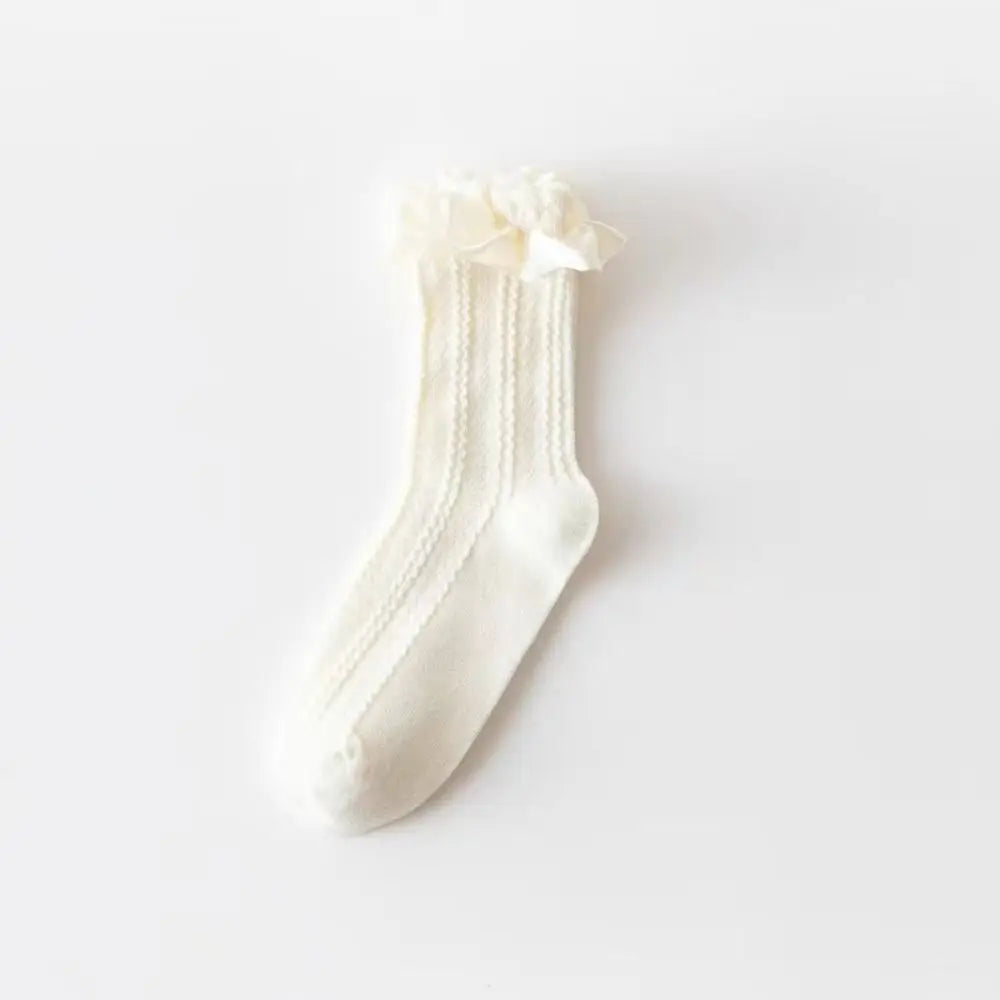 Women's Frilly Ruffle Cotton Socks - Ankle Short - Boat Socks - Loose Knitting - Solid Color - Mid Tube Sock