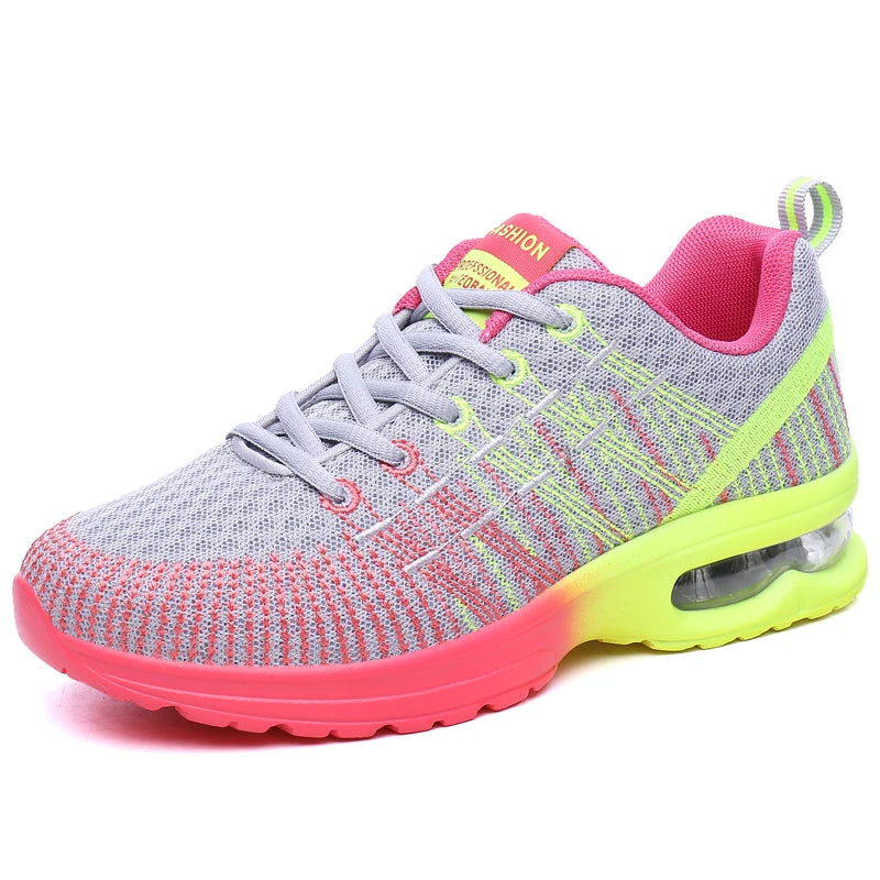 Women's Lightweight Air Cushion Sneakers - Air Running Shoes - Breathable Outdoor Sneakers - Comfortable Sports Training Shoes