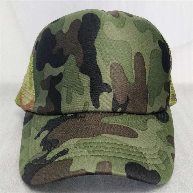 Customize Trucker Cap Unisex - Heat Transfer Logo - Mesh Caps - Summer Adjustable Foam Trucker Hat