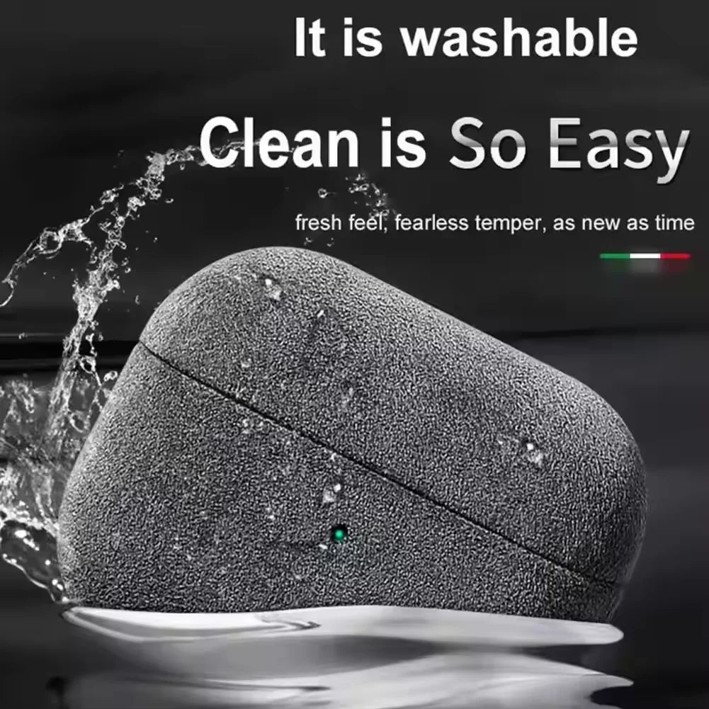 Luxury Italian Suede Leather Headphone Case for AirPods 4, 3, 2, 1 - Supercar Material - Wireless Charge Earphone Case