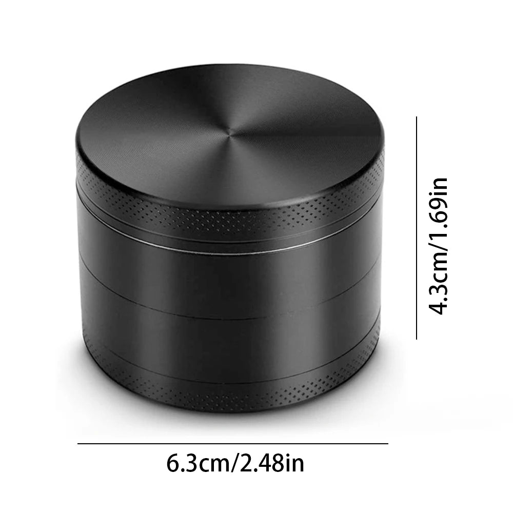 Mini Metal Herb Grinders - 4 Layers 63 mm - Zinc Alloy Tobacco Dry Herbal Grass Grinder