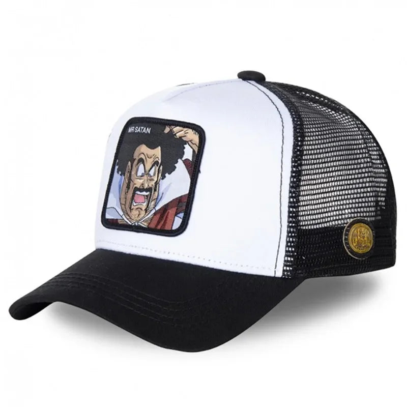 Dragon Ball Buu Goku Cap - Travel - Peaked Cap - Embroidery - Hip-Hop Cap Style - Sun Visor Adjustable - Trucker Mesh Cap