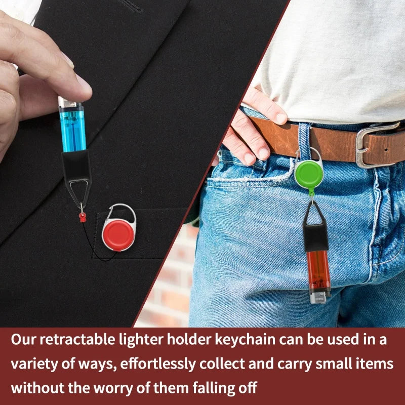 Lighter Leash Retractable Keychain With Clip Anti-Loss