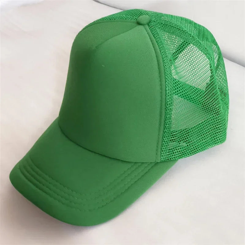 Customize Trucker Cap Unisex - Heat Transfer Logo - Mesh Caps - Summer Adjustable Foam Trucker Hat