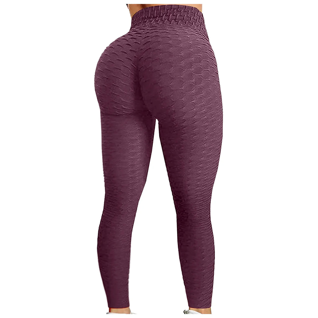 Women's Yoga Leggings - Fitness, Running, High-Waist, Slim Pants - Push Up Sports, Gym, Quick-Dry, Jogging, Workout Pants