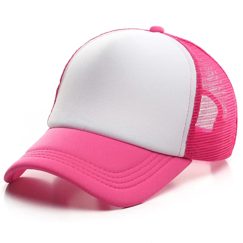 Customize Trucker Cap Unisex - Heat Transfer Logo - Mesh Caps - Summer Adjustable Foam Trucker Hat