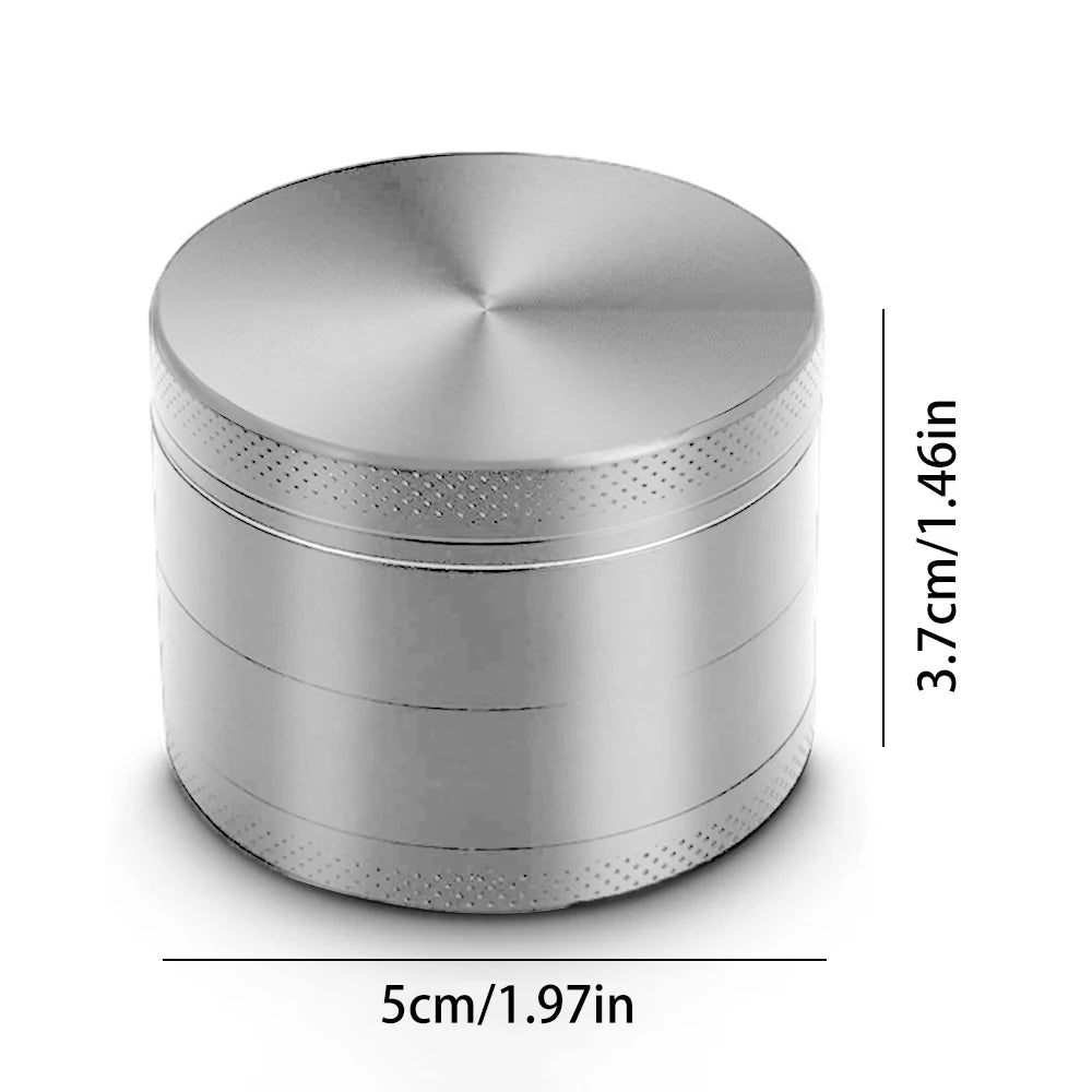 Mini Metal Herb Grinders - 4 Layers 63 mm - Zinc Alloy Tobacco Dry Herbal Grass Grinder