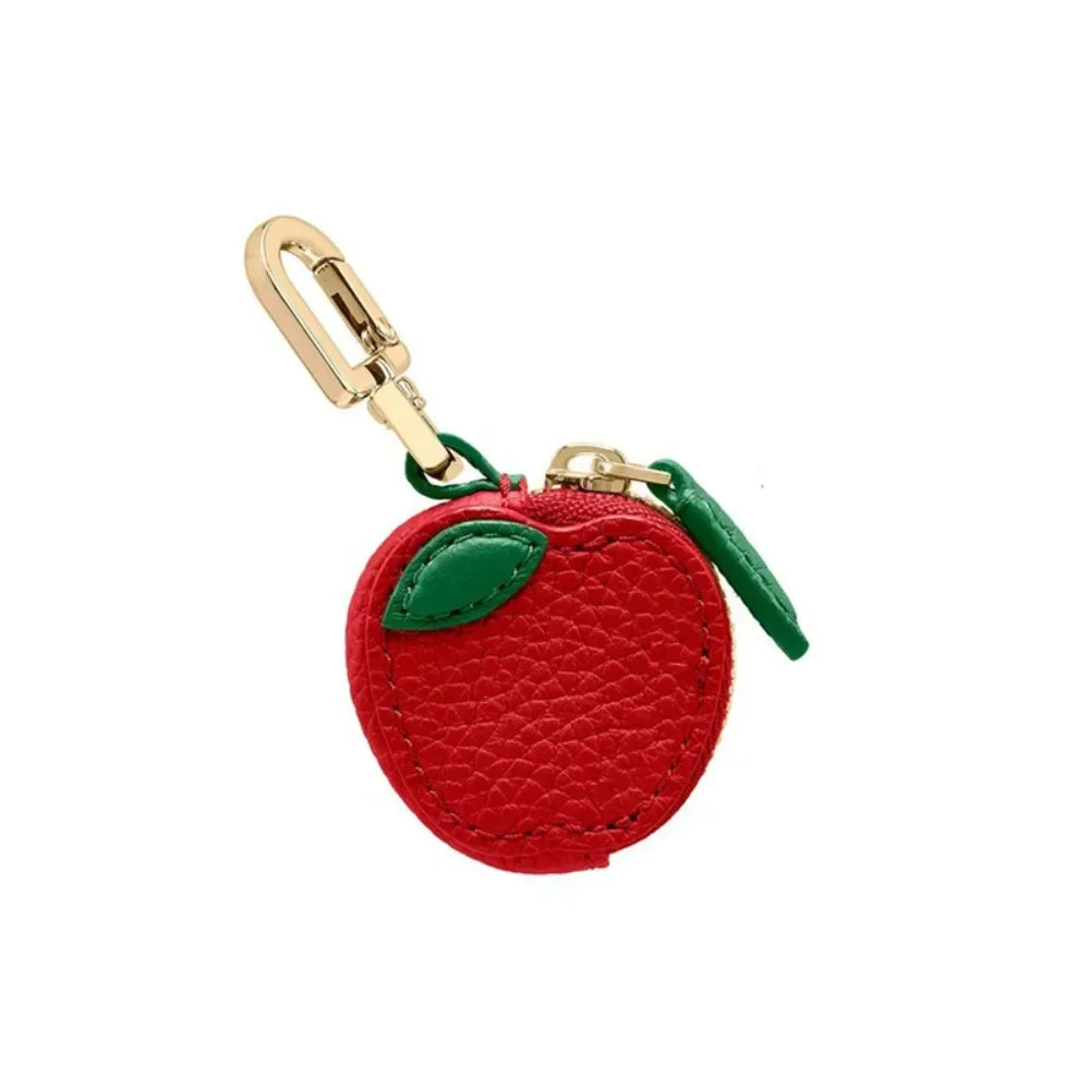 Fruit Shape Coin Purse - Cherry, Strawberry, Cute PU Leather Pendant Bags - Korean Style Keychain - Earphone Bag - Mini Storage Bag