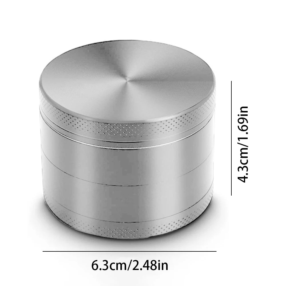 Mini Metal Herb Grinders - 4 Layers 63 mm - Zinc Alloy Tobacco Dry Herbal Grass Grinder