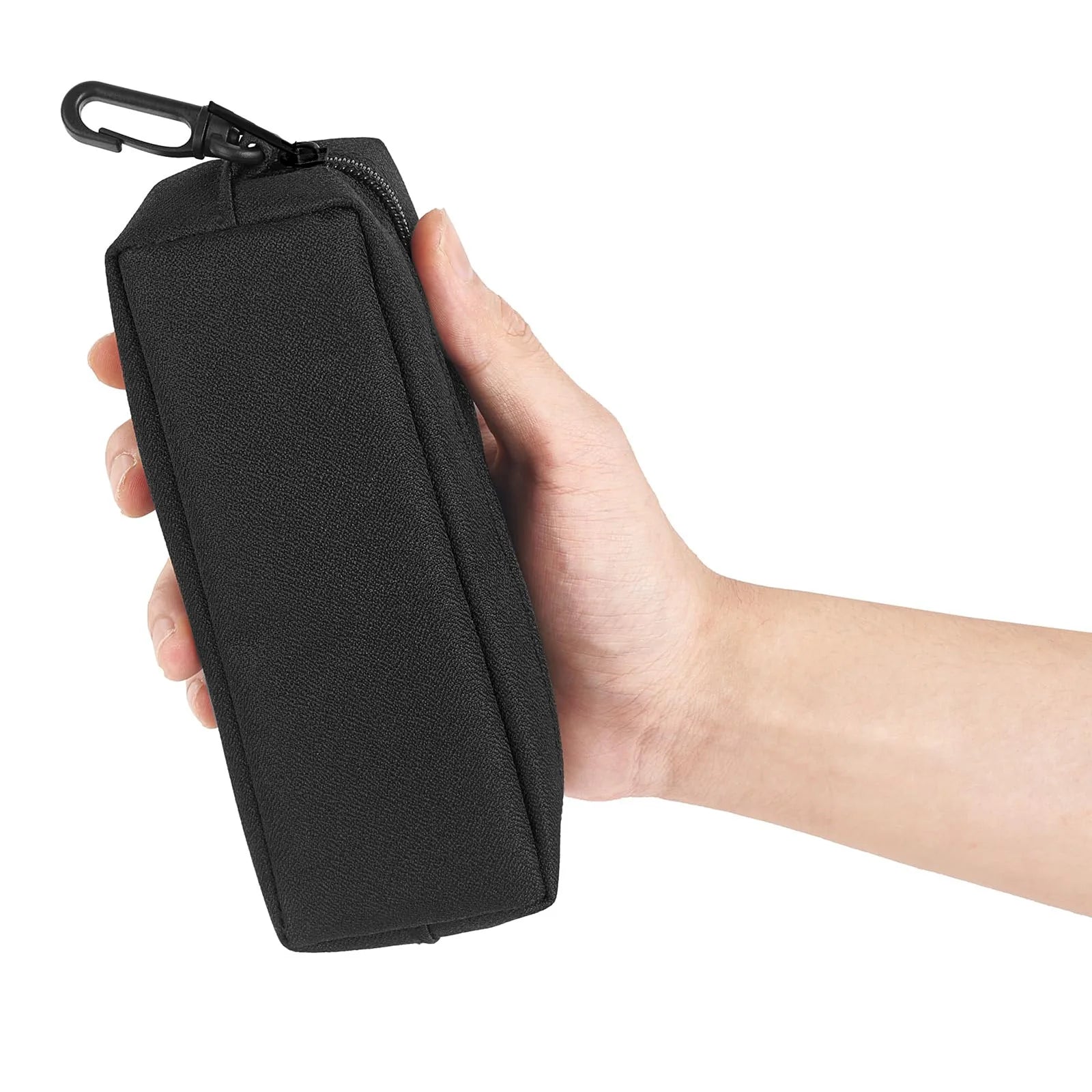 Double Glasses Case - Soft Eyeglass Case - Sunglasses Travel Case Organizer - Portable Reading Glass Pouch Bag with Clip Zipper