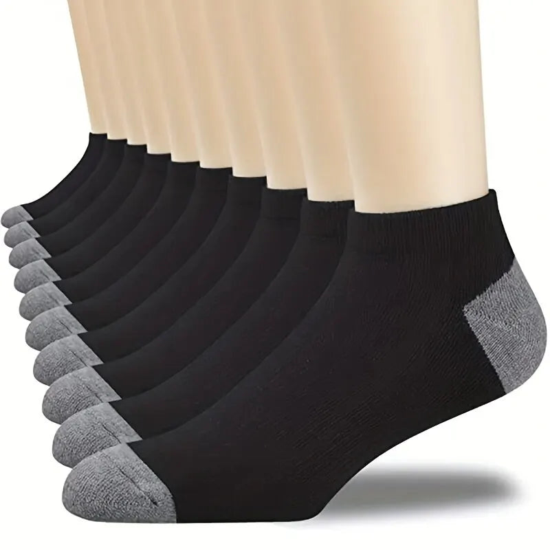 30 - 10 - 6 - 5 - 4 - 3 pairs - Men's Cotton Breathable Comfortable Ankle Socks