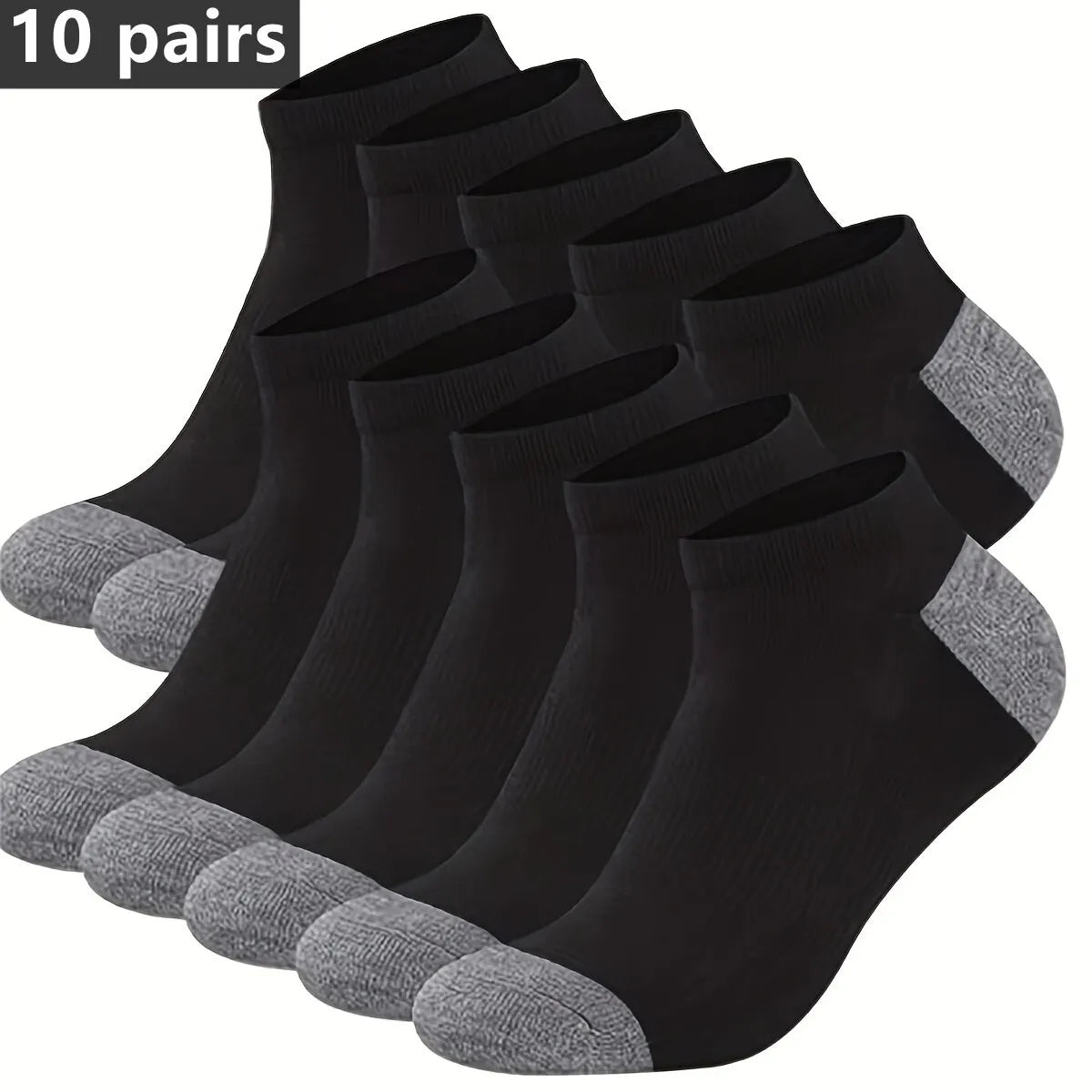 30 - 10 - 6 - 5 - 4 - 3 pairs - Men's Cotton Breathable Comfortable Ankle Socks