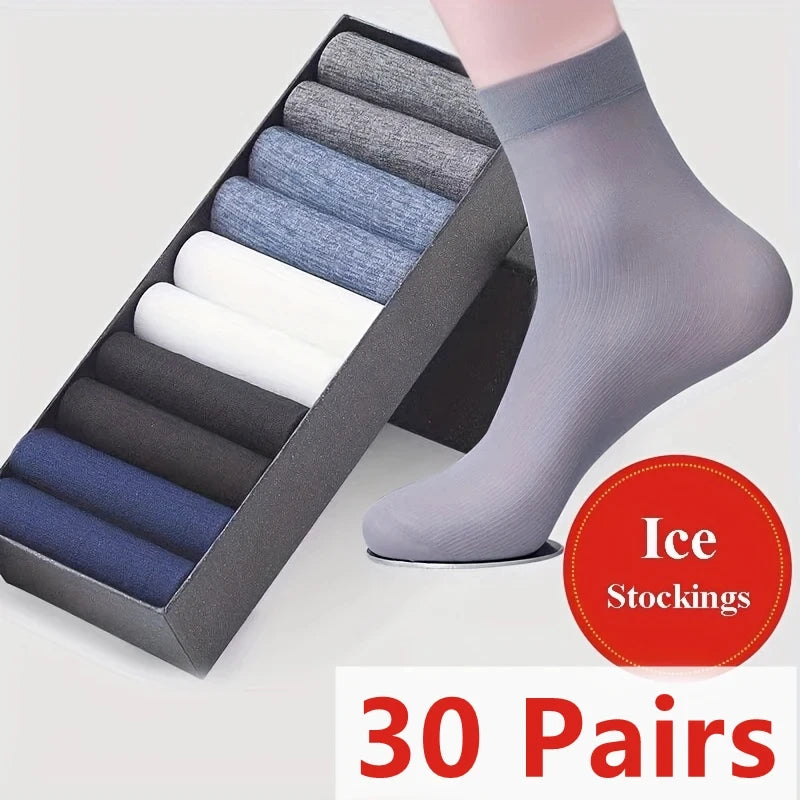 30 - 10 - 6 - 5 - 4 - 3 pairs - Men's Cotton Breathable Comfortable Ankle Socks