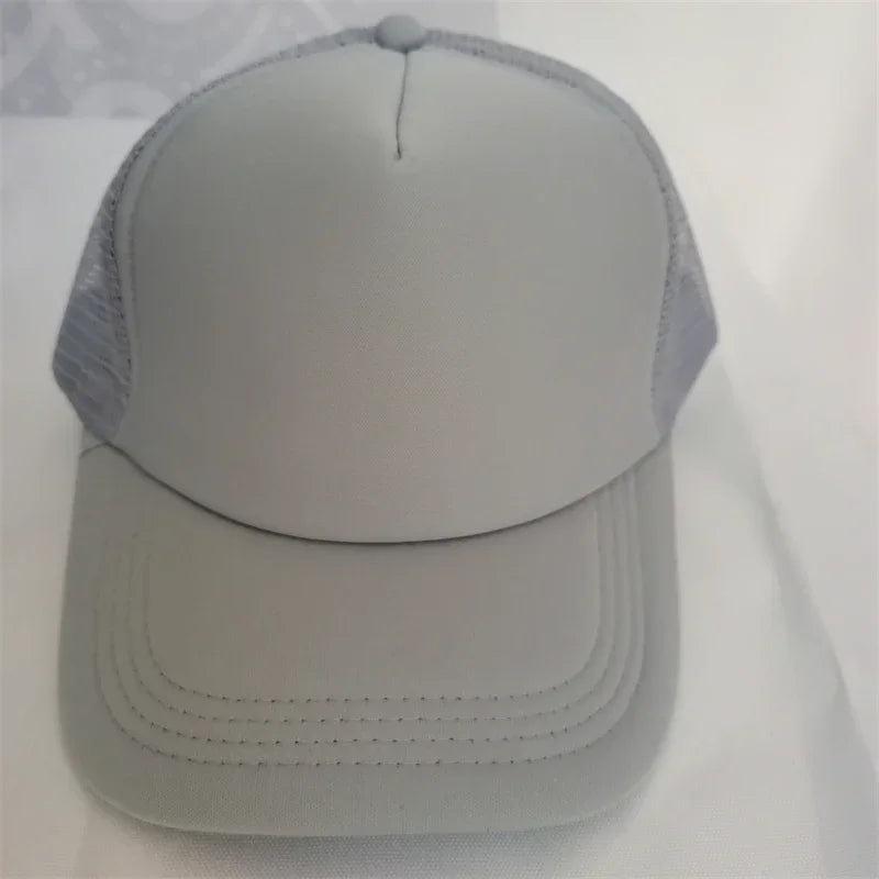 Customize Trucker Cap Unisex - Heat Transfer Logo - Mesh Caps - Summer Adjustable Foam Trucker Hat
