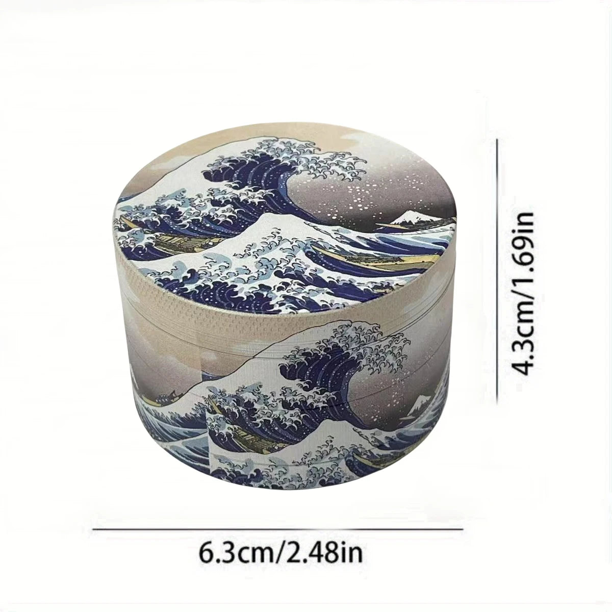 2/2.5 inch Wave Metal 4-Layer Herb Grinder