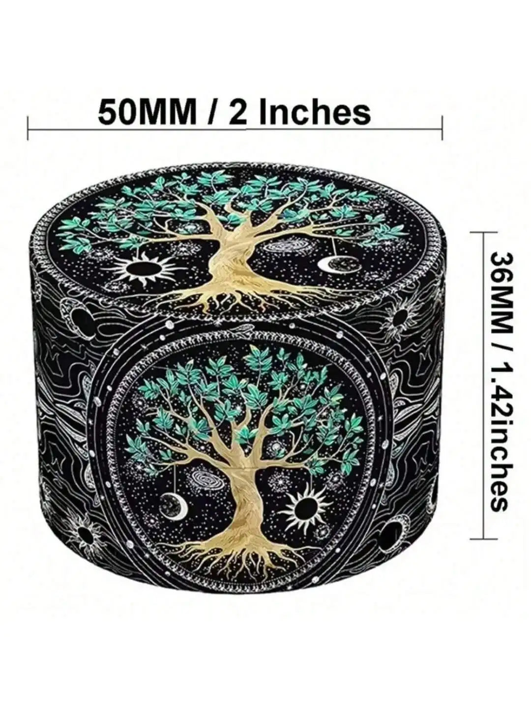 2/2.5 inch Boho Tree Metal 4-Layer Herb Grinder